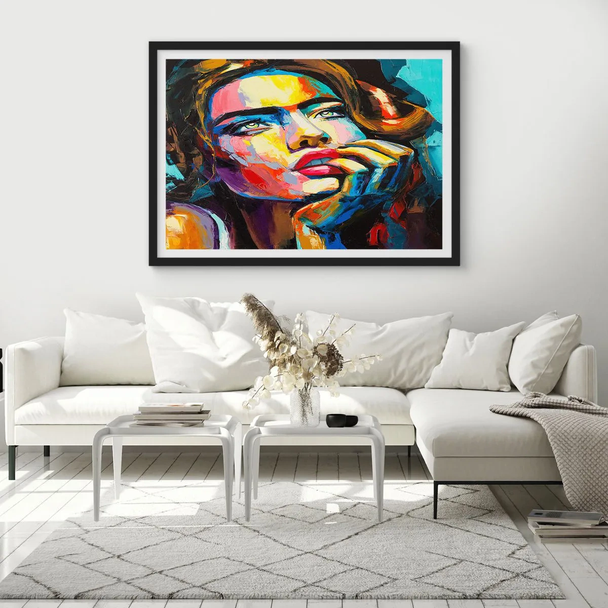 Poster in black frame - Dreams Like Birds Flying in the Sky - 100x70 cm
