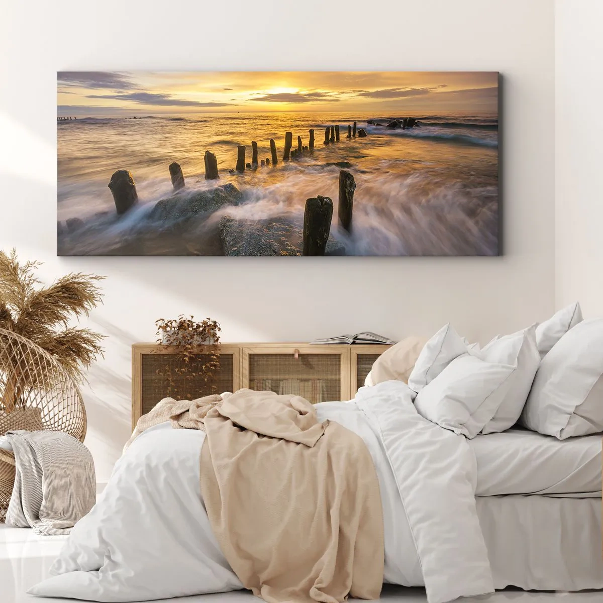 Canvas picture - Raw Beauty of the Baltic Sea - 90x30 cm