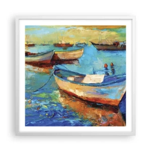 Poster in white frmae - In a Southern Bay - 60x60 cm