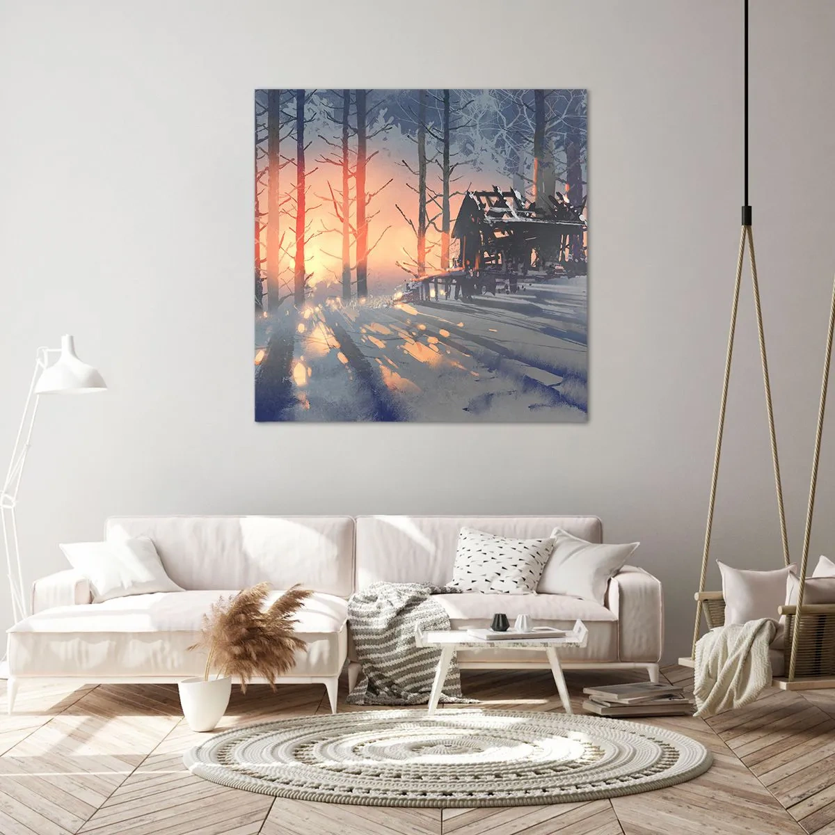 Canvas picture - Only the Sun Drops by - 60x60 cm
