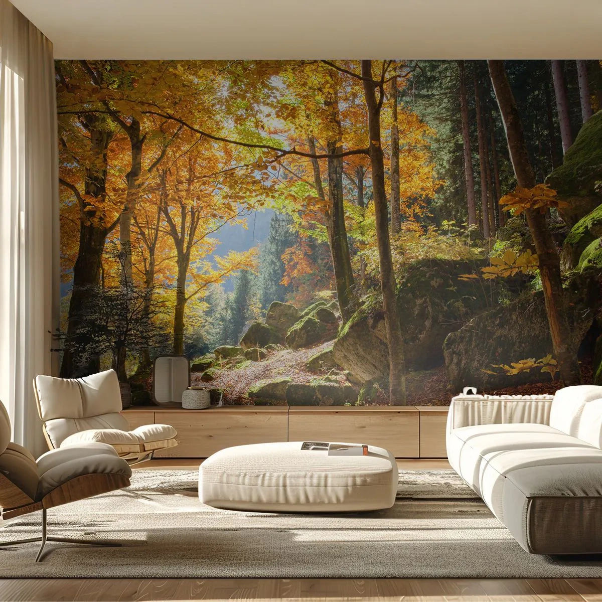 Photo Wallpaper Standard Eco - Time for Rest - Landscape, Forest, Nature - 200x140 cm
