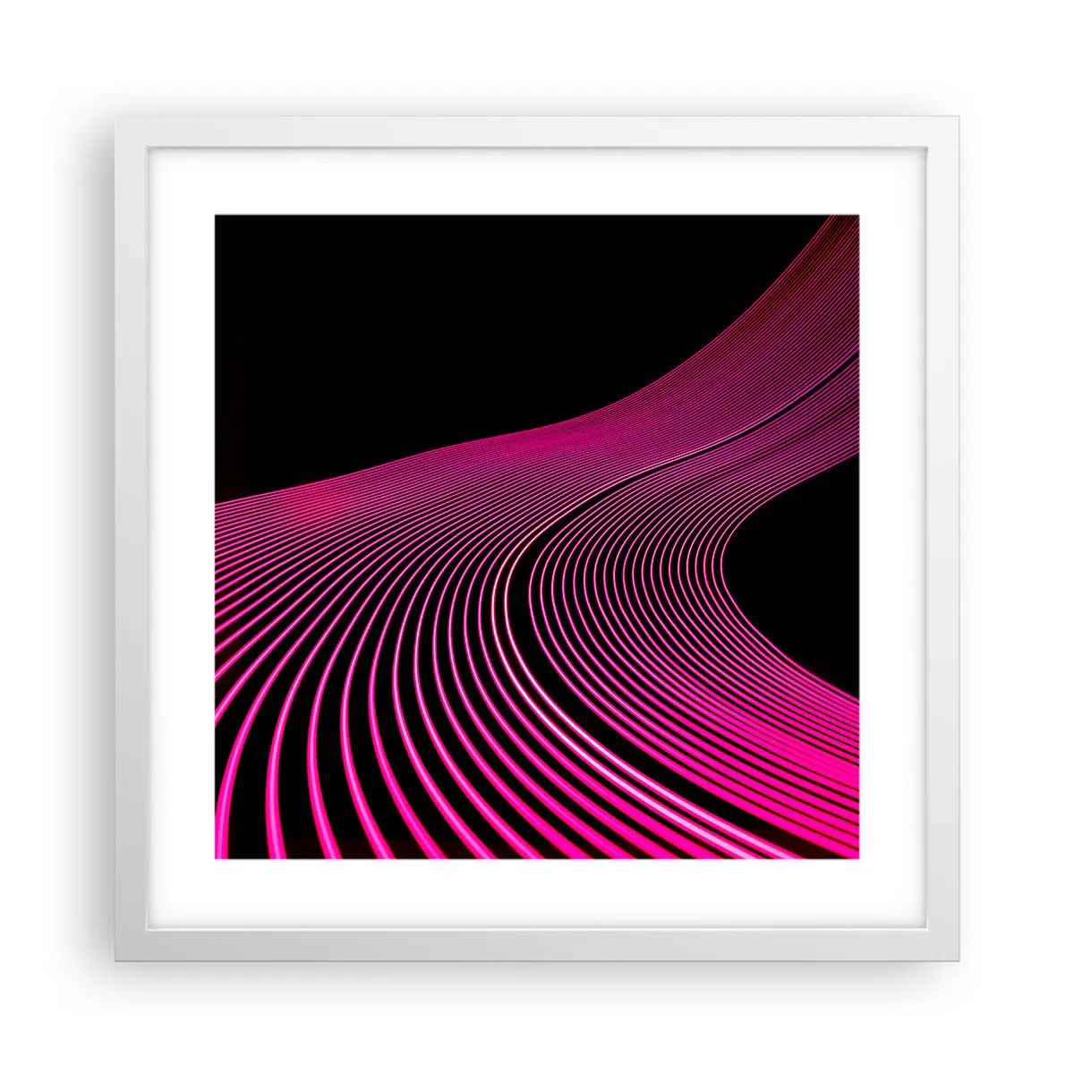 Poster in white frmae - Alley of Light - 40x40 cm