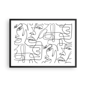 Poster in black frame - Tangled up in Emotions - 70x50 cm