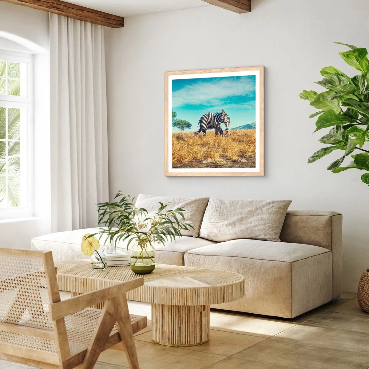 Poster in light oak frame - Greyness Is Not In Fashion - 40x40 cm