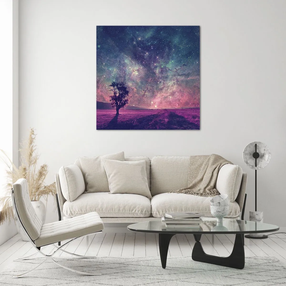 Glass picture - Under Magical Sky - 30x30 cm