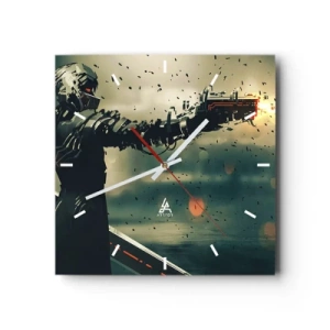 Wall clock - Clock on glass - Lethal Weapon- Your Own Terminator - 30x30 cm