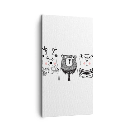 Canvas picture - One Teddy, Two Teddies, Three Teddies - 45x80 cm