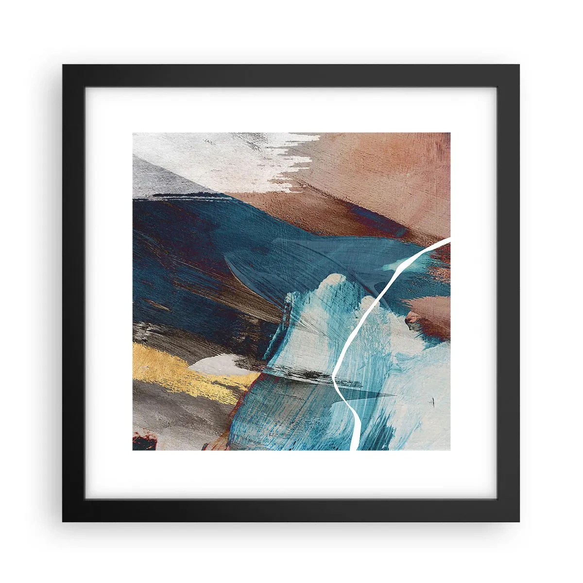 Poster in black frame - With Panache and Energy - 30x30 cm