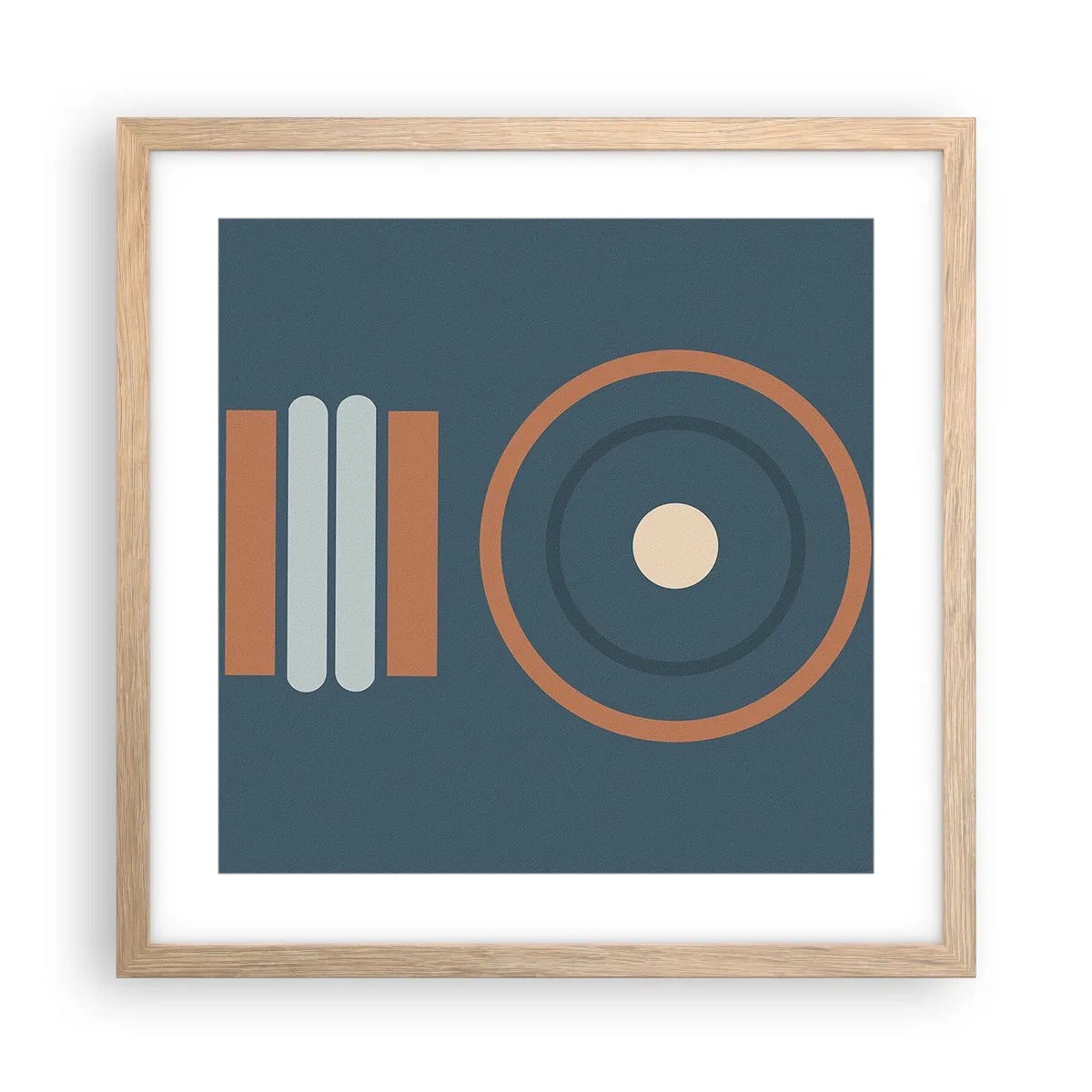 Poster in light oak frame - The Matter of Things - 40x40 cm