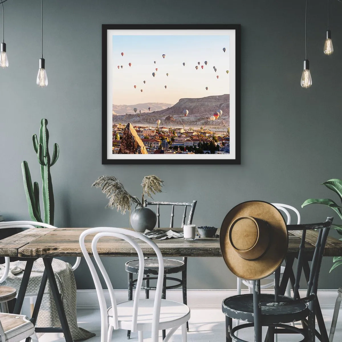 Poster in black frame - Like Ships in the Sky - 50x50 cm