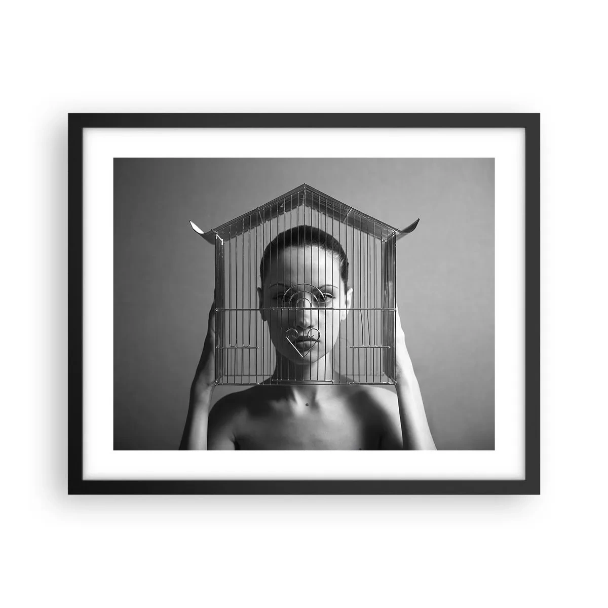 Poster in black frame - A Bit Surrealistic Portrat - 50x40 cm