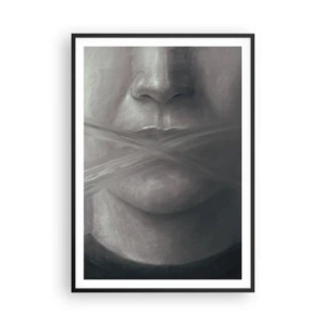 Poster in black frame - Not a Word - 70x100 cm