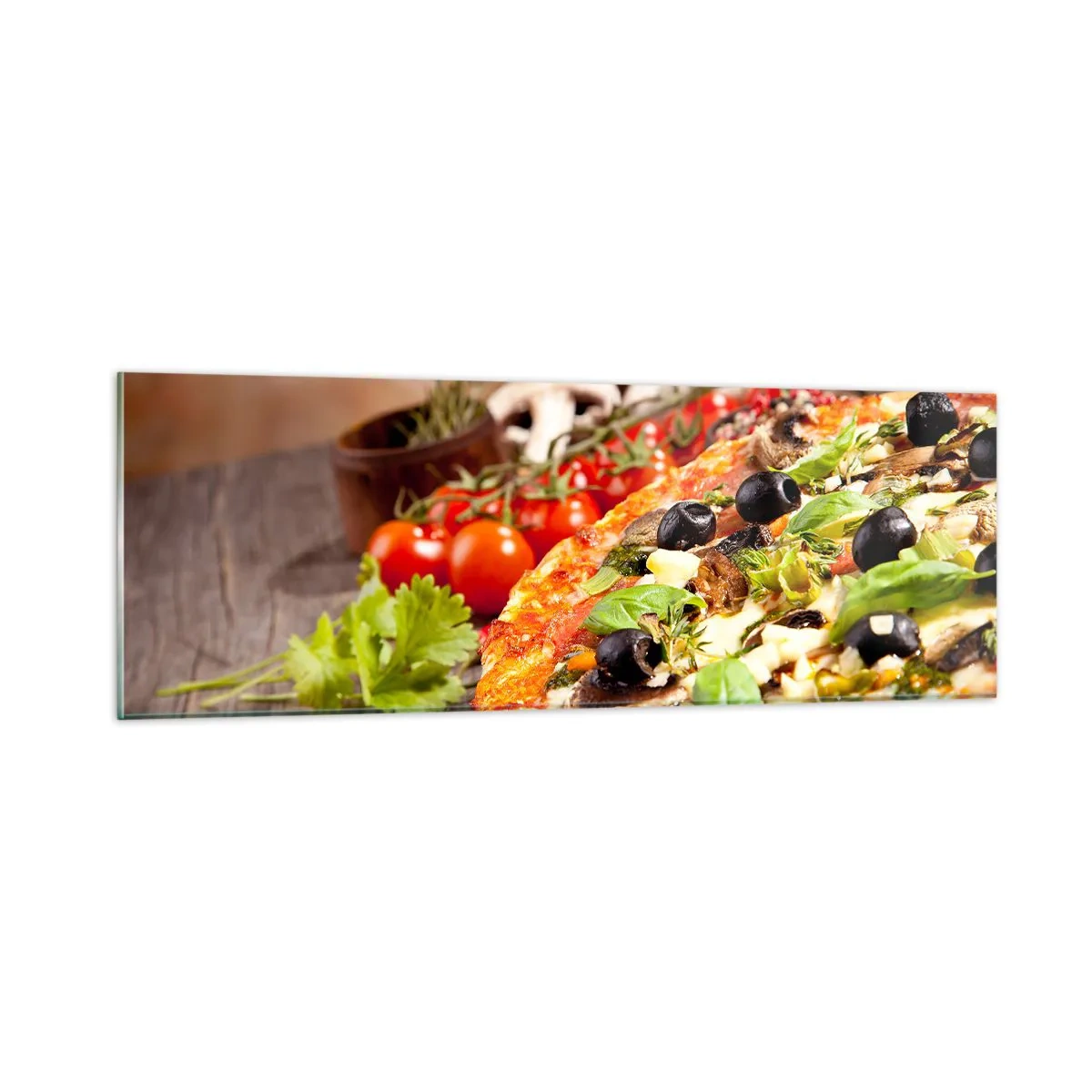 Glass picture - Earthly Ingredients - 90x30 cm