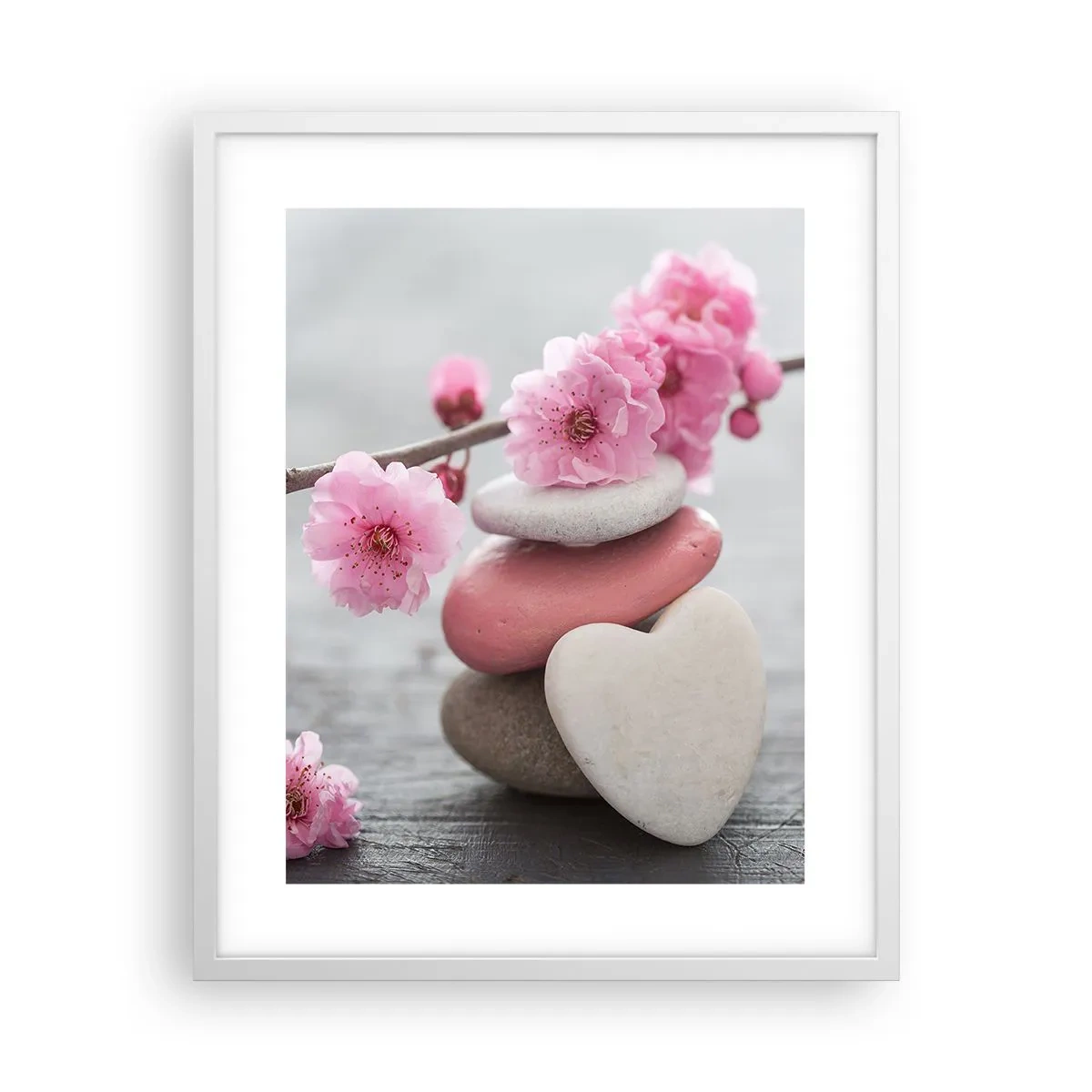 Poster in white frmae - Bliss with Cherry Blossom - 40x50 cm