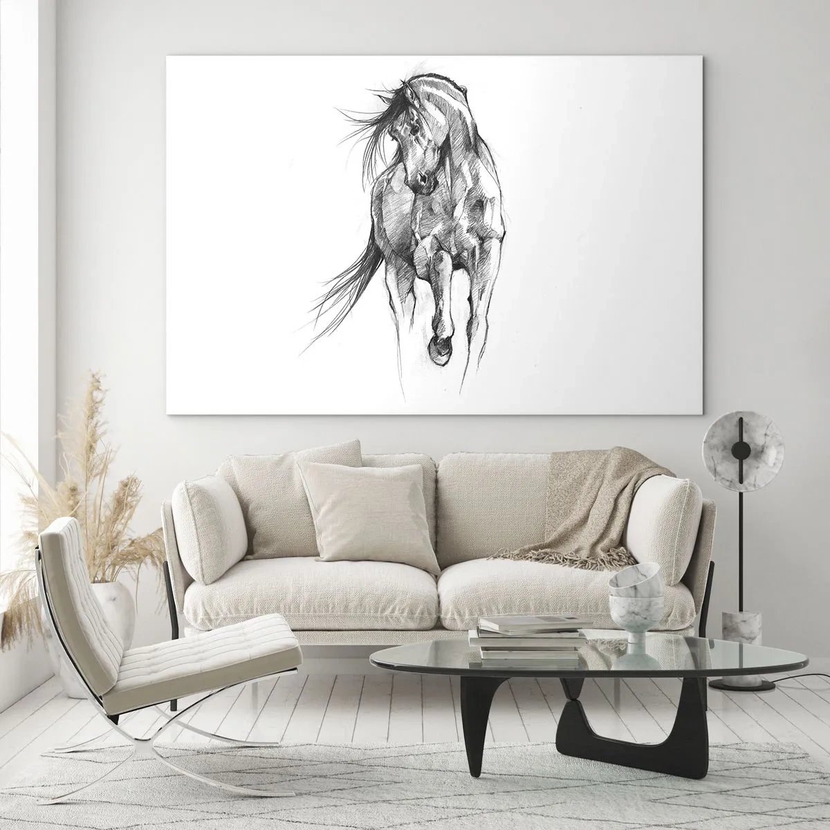 Glass picture - In a Graceful Trot - 100x70 cm