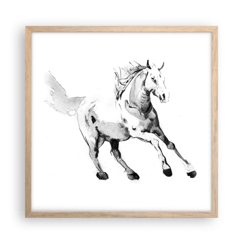 Poster in light oak frame - Untamed Soul - 50x50 cm