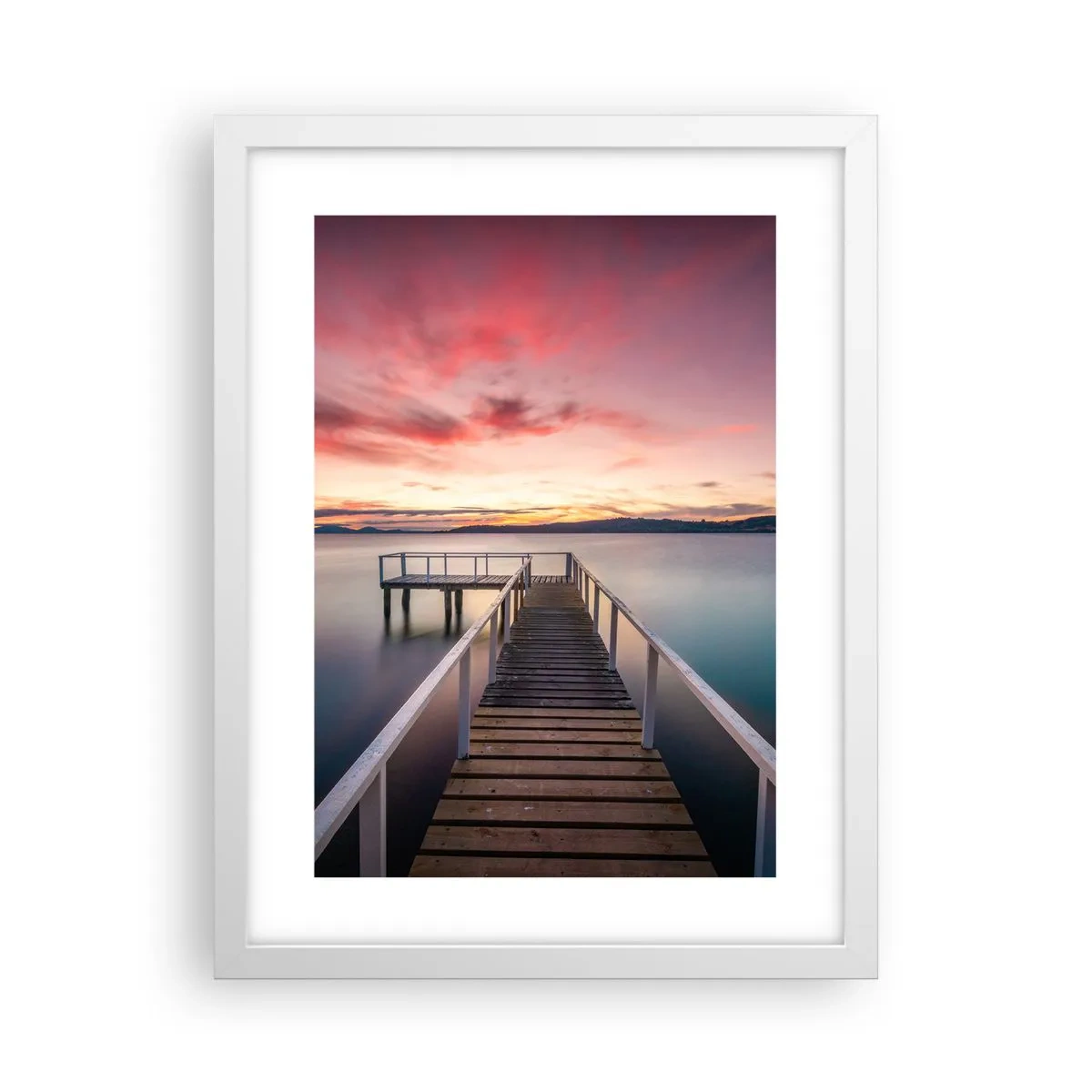 Poster in white frmae - Mild Flame of an Evening - 30x40 cm