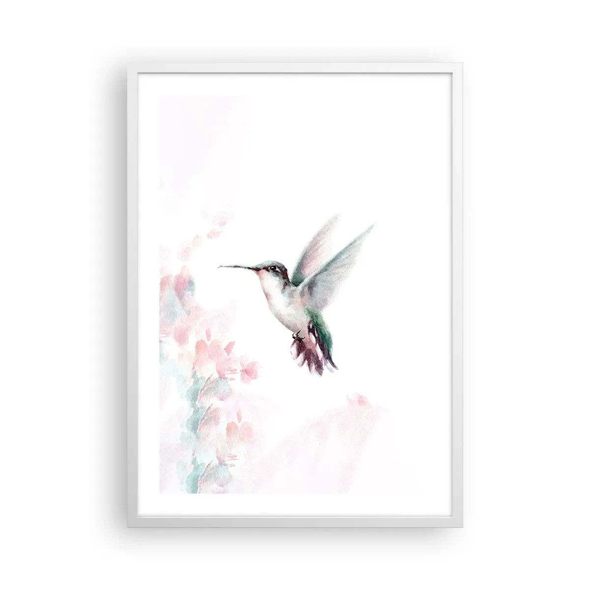 Poster in white frmae - Stopped in Flutter - 50x70 cm