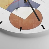 Clock face with lines