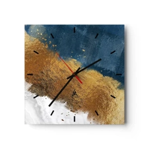 Wall clock - Clock on glass - Colours of Summer - 40x40 cm