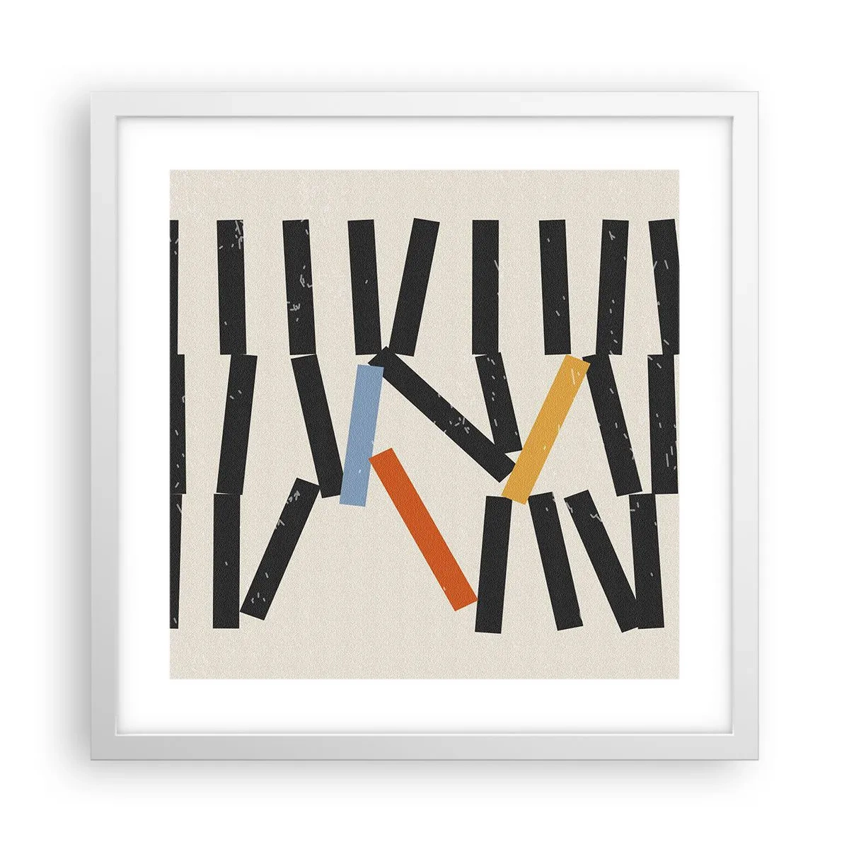 Poster in white frmae - Domino - Composition - 40x40 cm