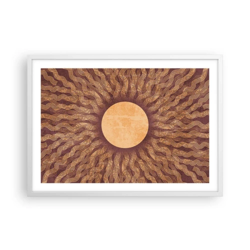 Poster in white frmae - Sun Icon - 70x50 cm