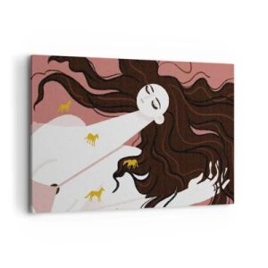 Canvas picture - Dream of a Golden Horse - 120x80 cm