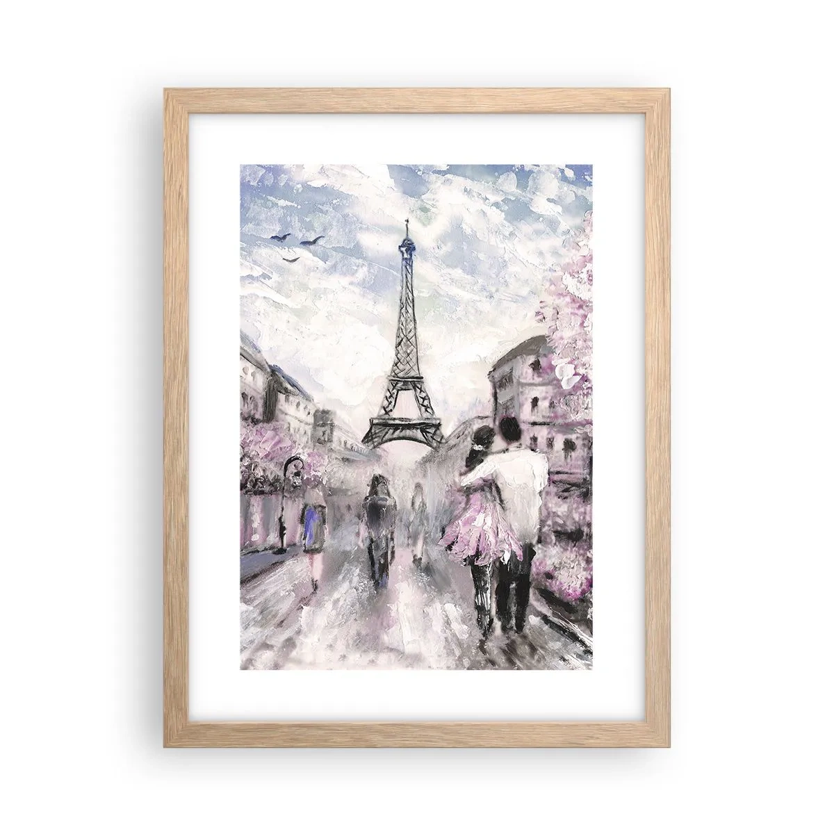 Poster in light oak frame - If You Were To Fall In Love - 30x40 cm