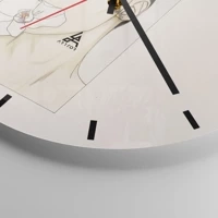Clock face with lines
