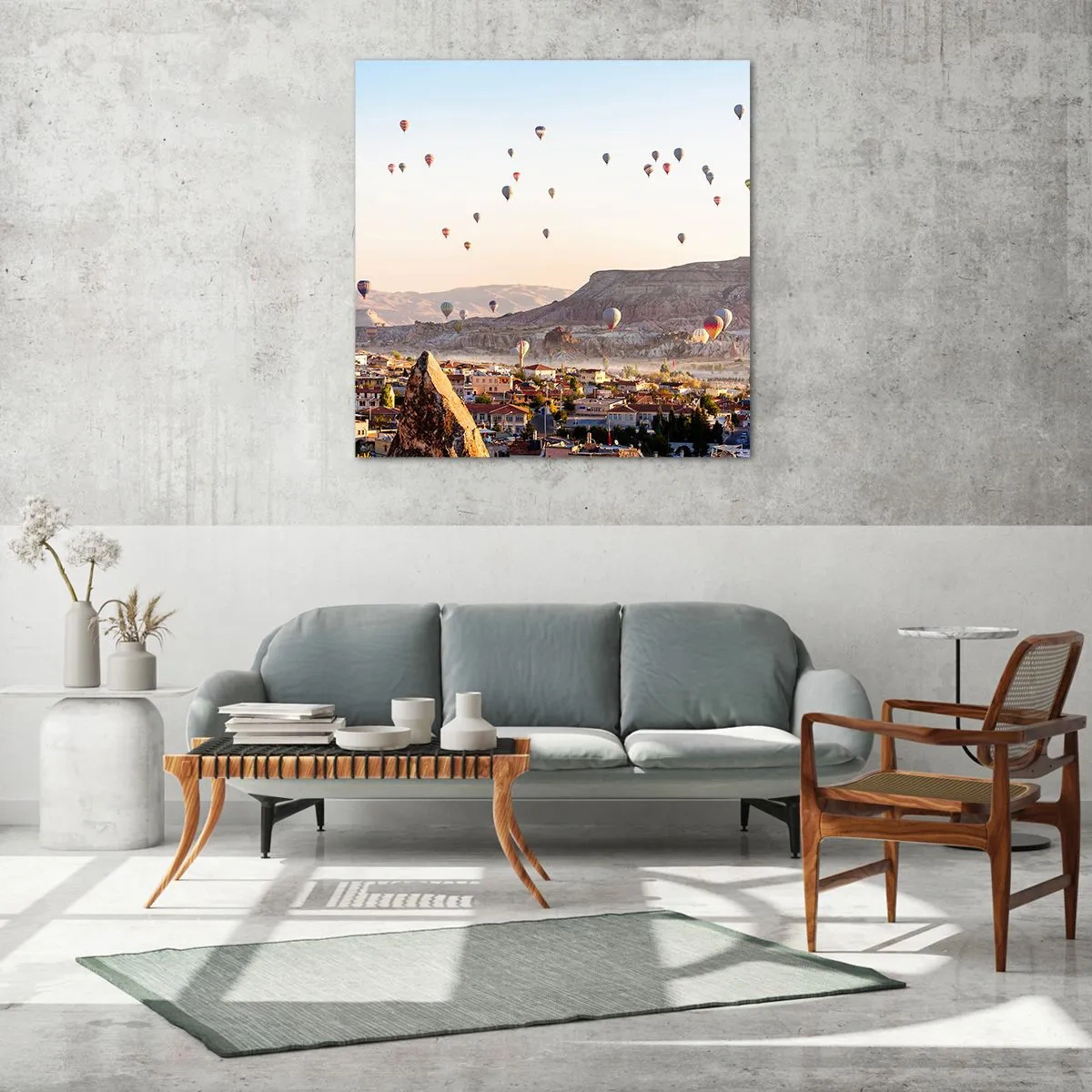 Glass picture - Like Ships in the Sky - 70x70 cm