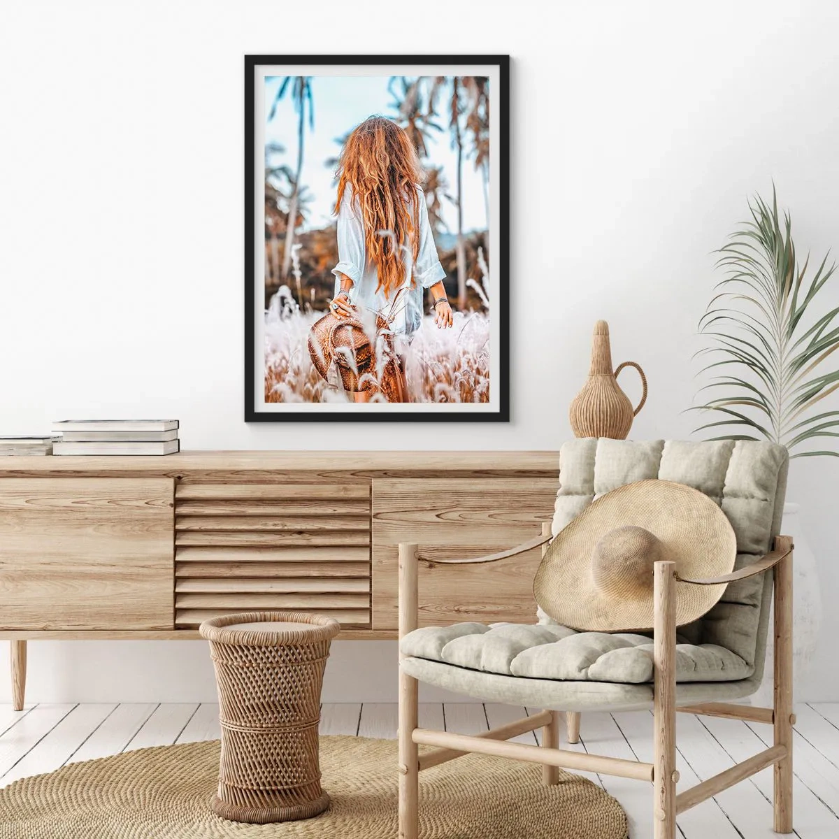 Poster in black frame - Born from Grass Fluff - 70x100 cm