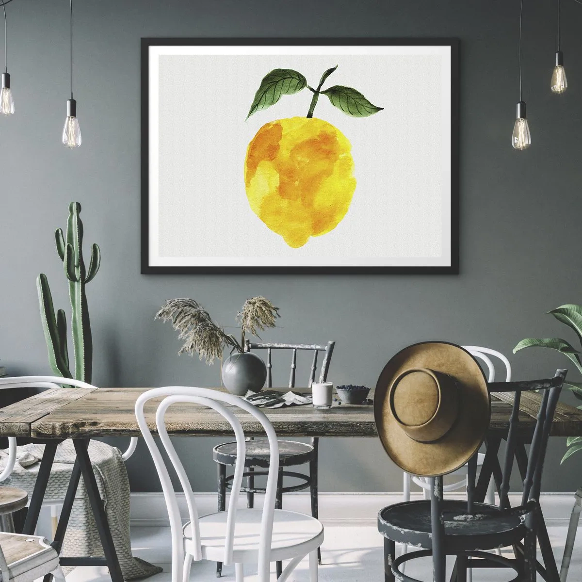Poster in black frame - How to Get the Taste of the Sun - 70x50 cm
