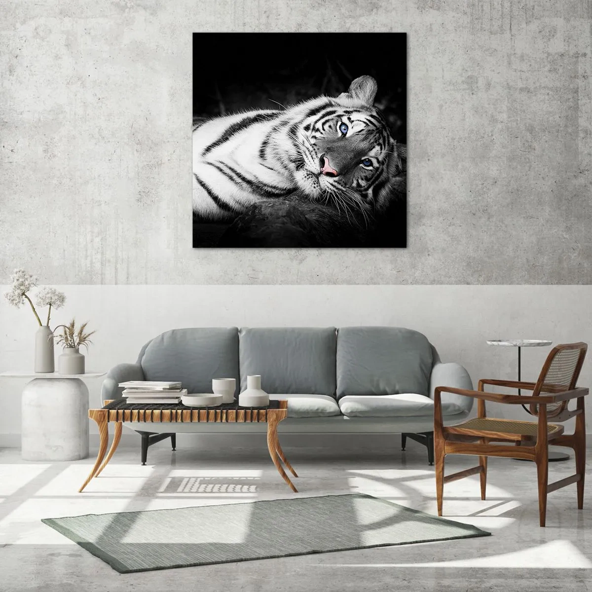 Glass picture - Wilderness and Calm - 70x70 cm