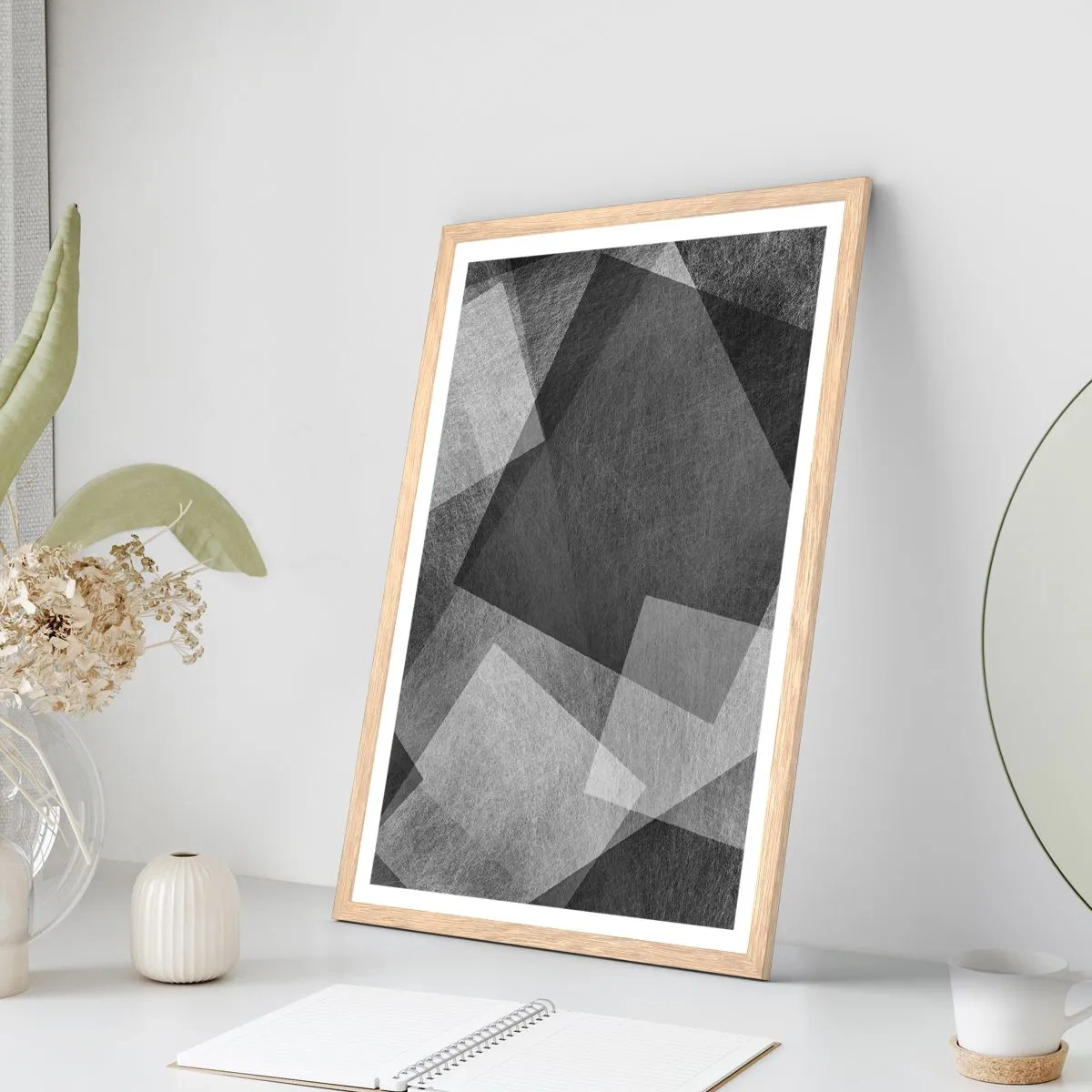 Poster in light oak frame - Eternal Symbol of Durability and Order - 70x100 cm