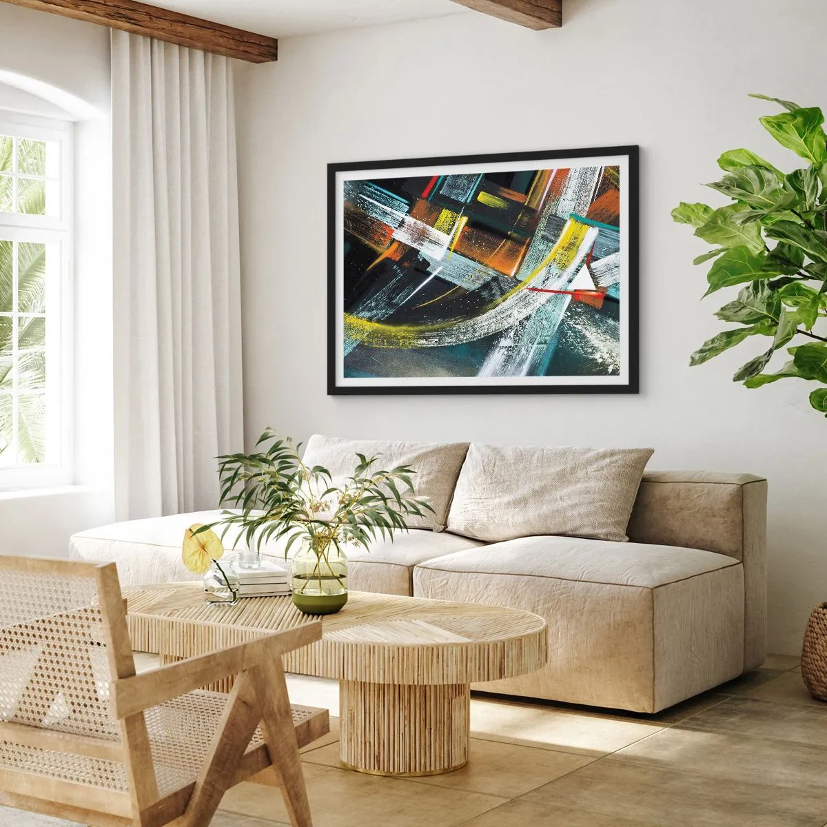 Poster in black frame - Energy of Movement - 70x50 cm