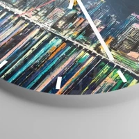 Clock face with lines