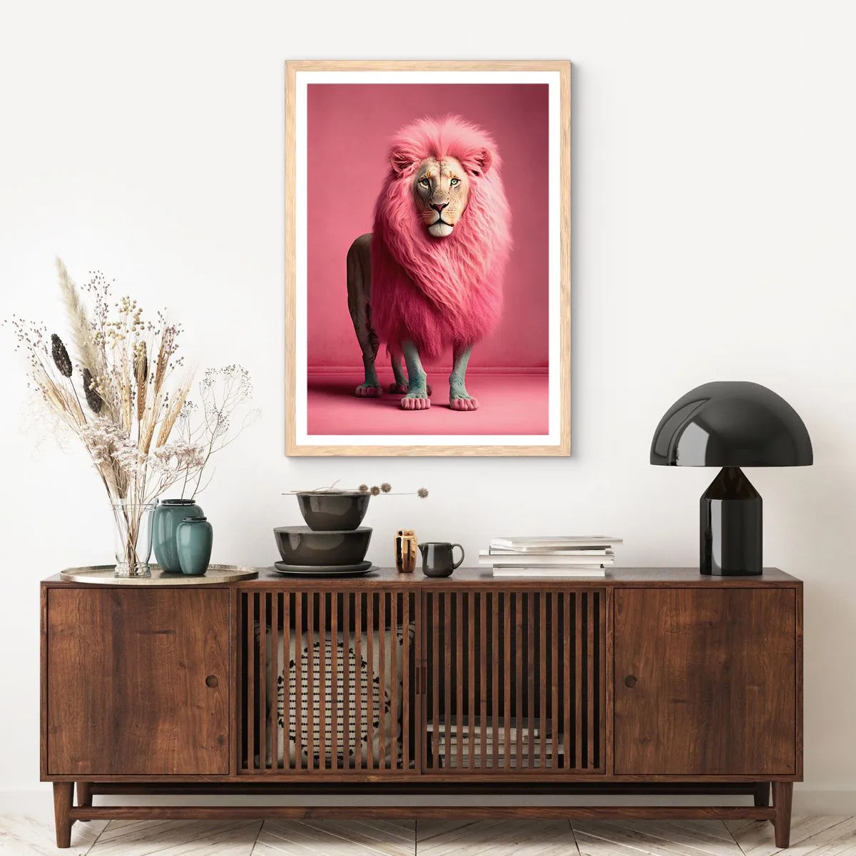 Poster in light oak frame - And You're Not Scared Anymore - 50x70 cm