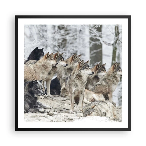 Poster in black frame - Family and Friends - 60x60 cm