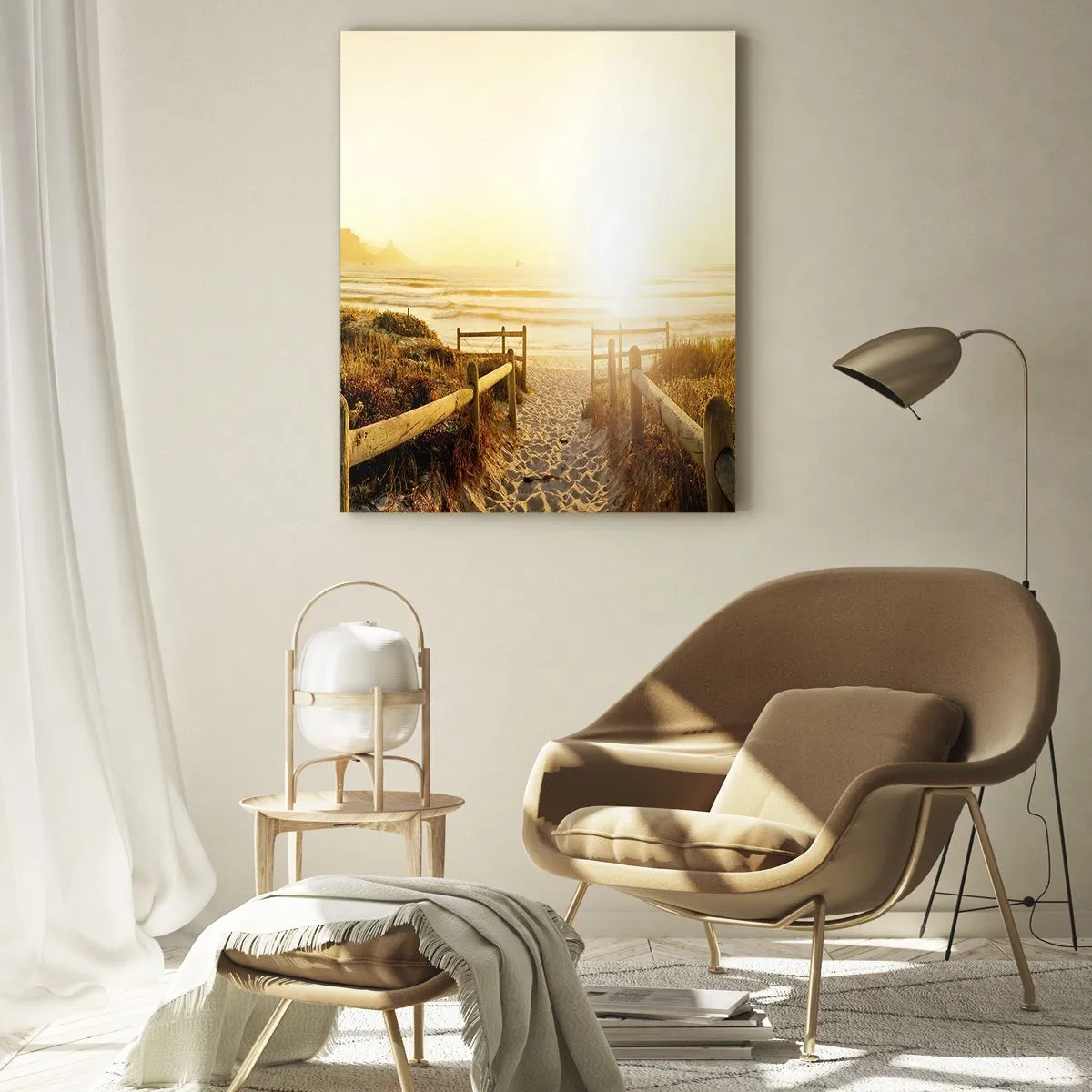 Glass picture - Through the Dune, Towards the Sun - 50x70 cm