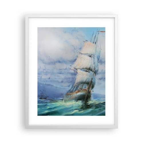 Poster in white frmae - Happy Winds - 40x50 cm