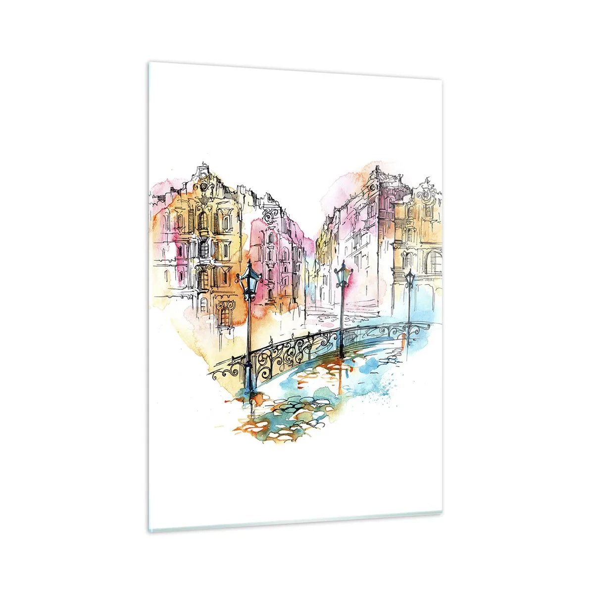 Glass picture - Heart of a City - 50x70 cm