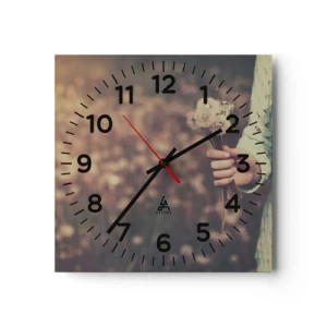 Wall clock - Clock on glass - Stop Them, Please - 30x30 cm