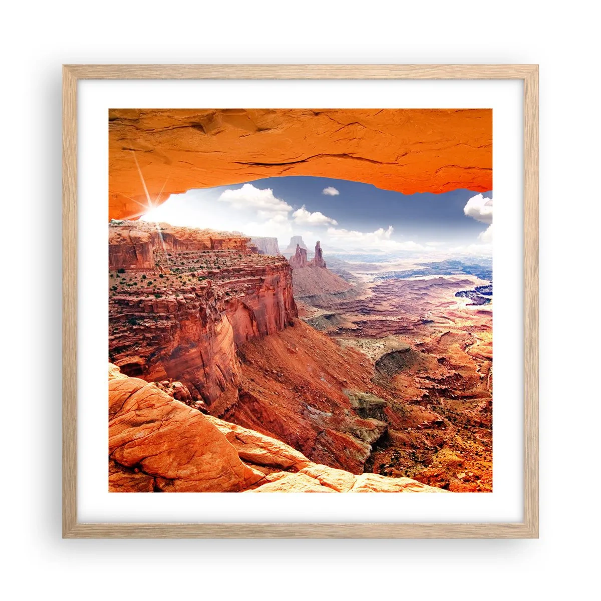 Poster in light oak frame - Sculpted by Nature - 50x50 cm