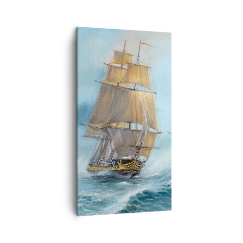 Canvas picture - Gliding on the Waves - 45x80 cm