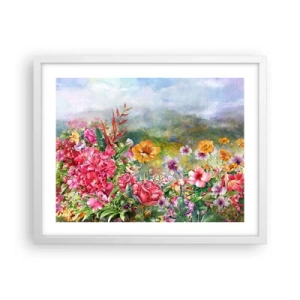Poster in white frmae - Garden which Went Crazy - 50x40 cm