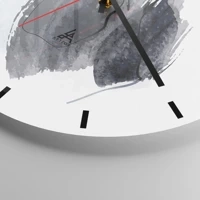 Clock face with lines