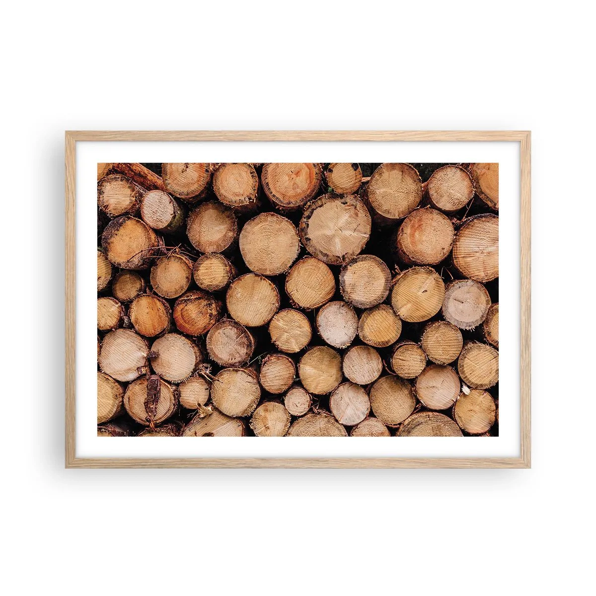 Poster in light oak frame - New Beginning - 70x50 cm
