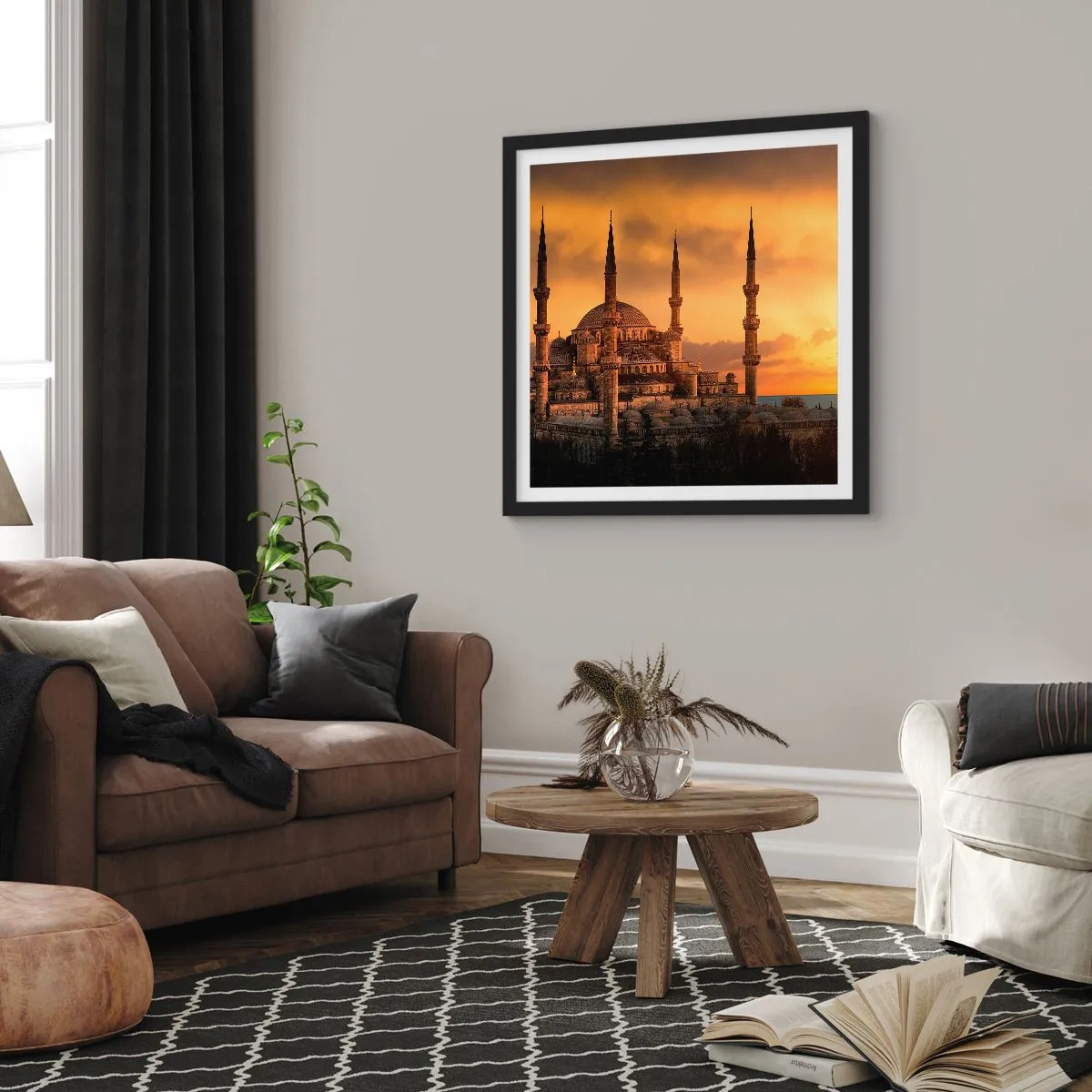Poster in black frame - God Is Great - 30x30 cm