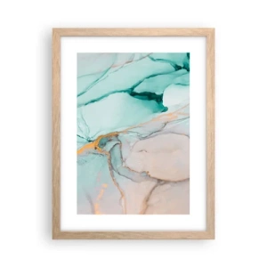 Poster in light oak frame - Dance of Shapes and Colours - 30x40 cm