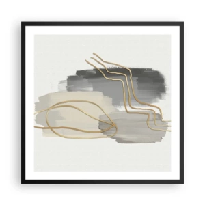 Poster in black frame - Persistance and Movement - 60x60 cm